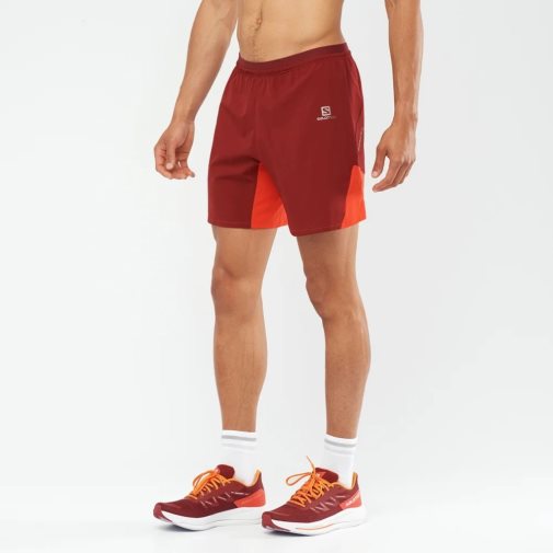 Red Salomon Cross 7'' No Liner Men's Shorts | PH 09273F